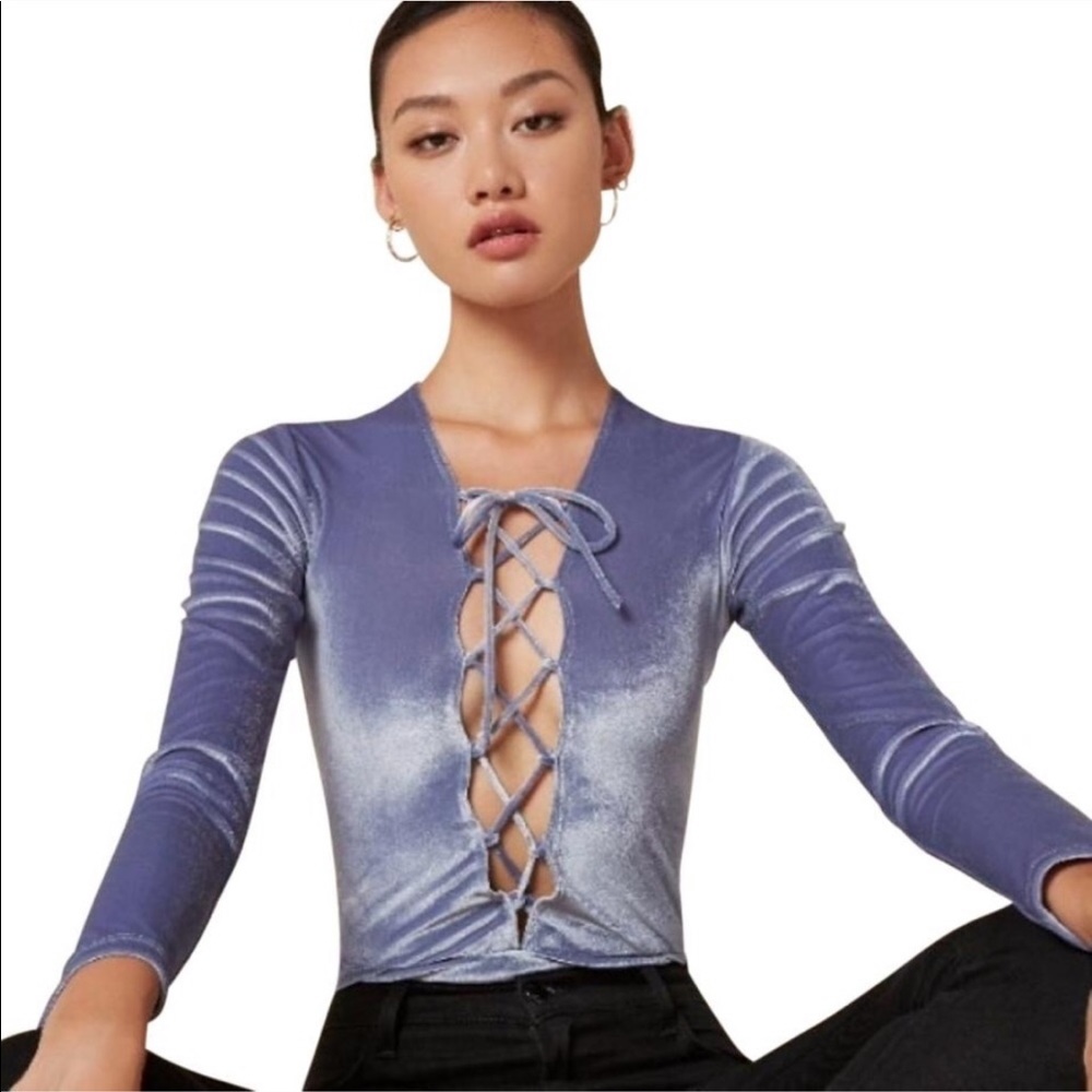 Reformation velvet bodysuit size S